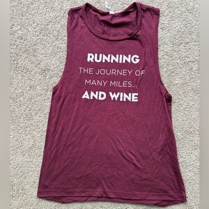 Women's Burgundy Running Tank Top